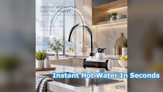 Keran pemanas tanpa tangki, daya 3300W, memanaskan air dalam 3–5 detik, cocok untuk dapur, balkon, bak mandi