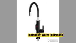 Faucet Dapur Panas Instan dengan Layar LED dan Pemanas Aluminium Cor